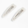 Pack of 2 Off-White Beaded Clip-On Hair Pins